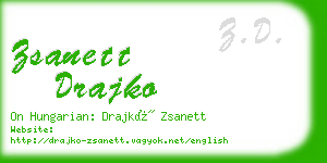 zsanett drajko business card